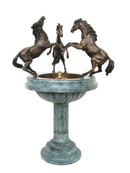 Three Horses Fountain basin Bronze Garden Trio Large Outdoor